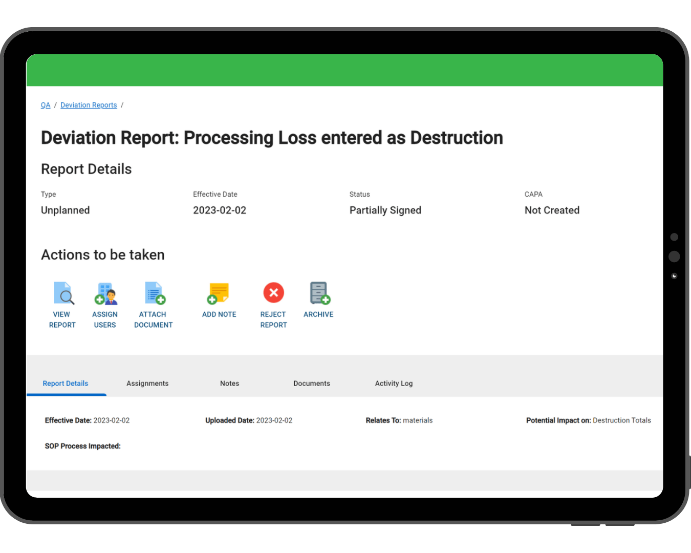 Cannabis Production Software | Record your destruction and deviation reports in minutes.