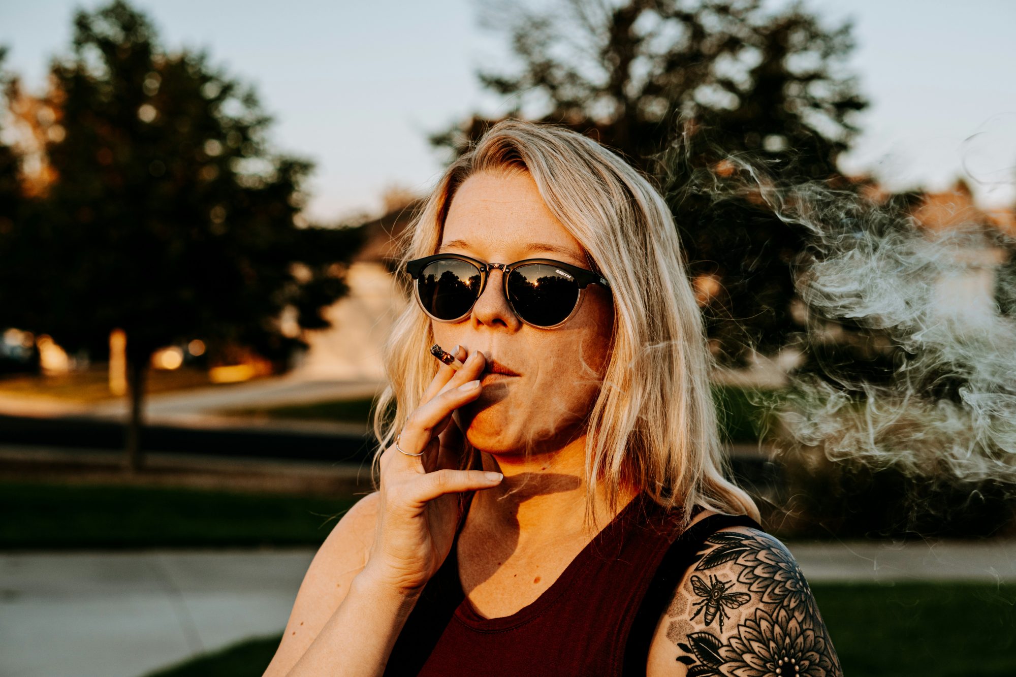Woman Smoking - Cannabis Club Malta