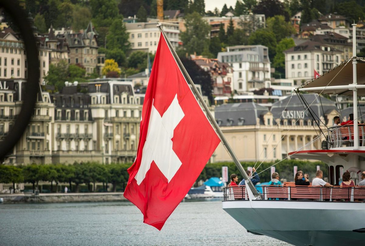 Swiss flag - Cannabis plant legal