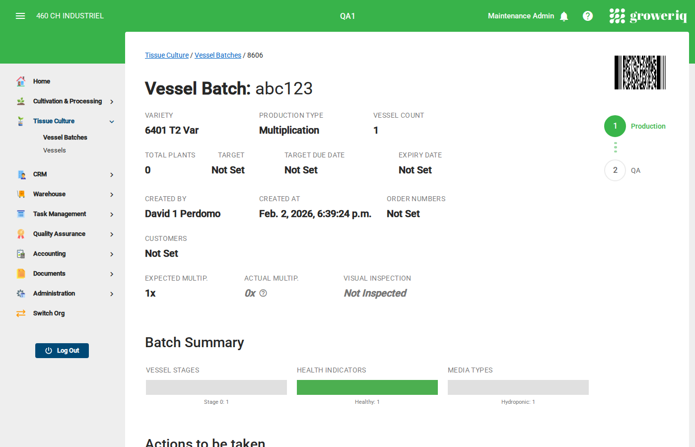 Step 2: Click a batch name to open the batch detail page
