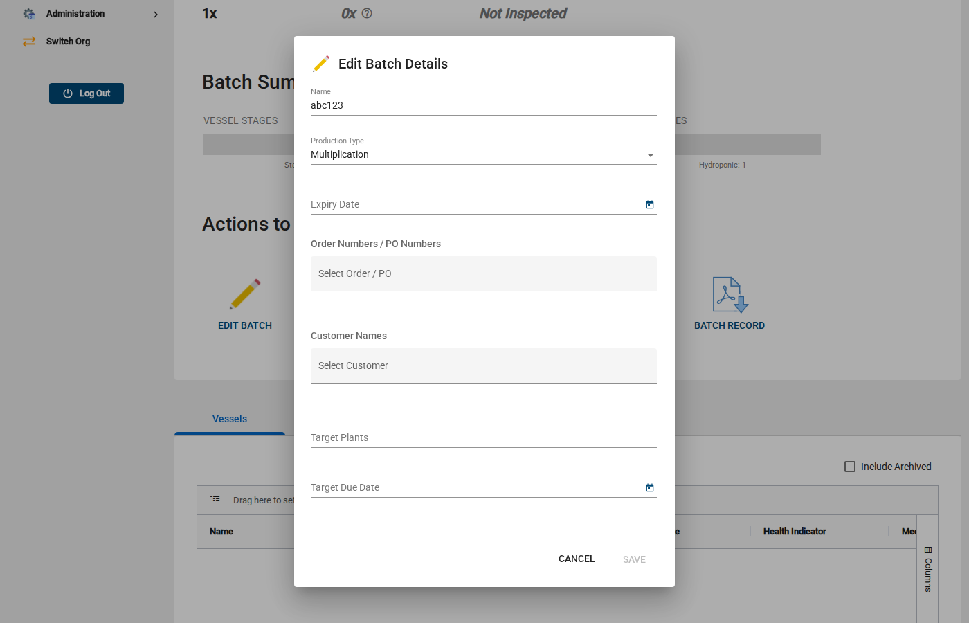 Step 3: Click Edit Batch and update the batch information