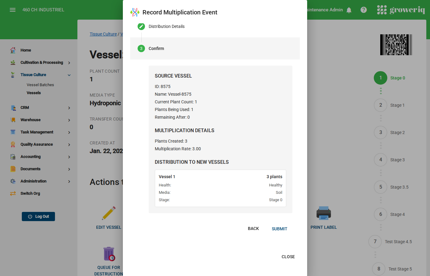 Step 6: Review the summary and click Submit