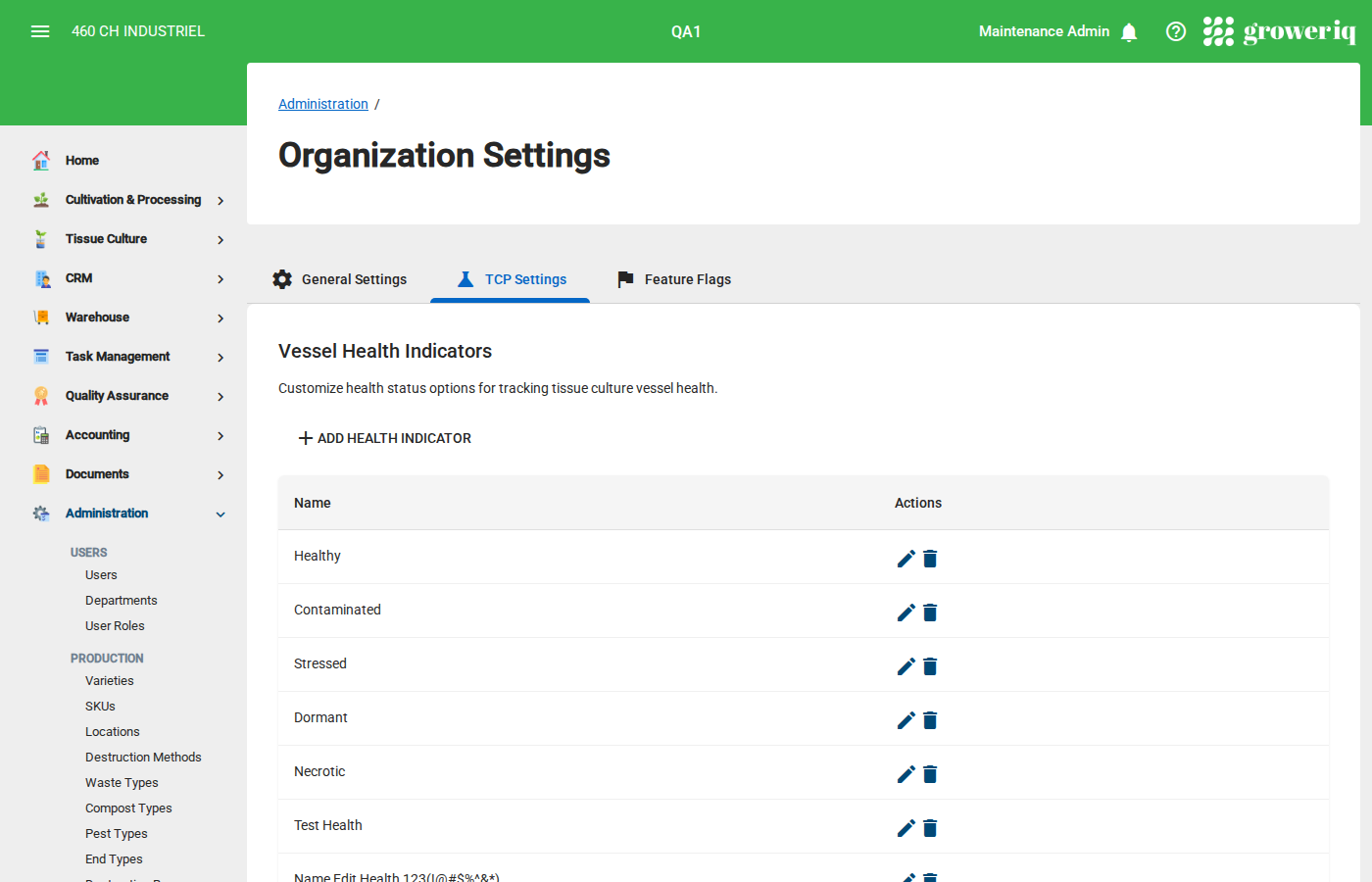 Step 2: Click the TCP Settings tab to see all configuration sections