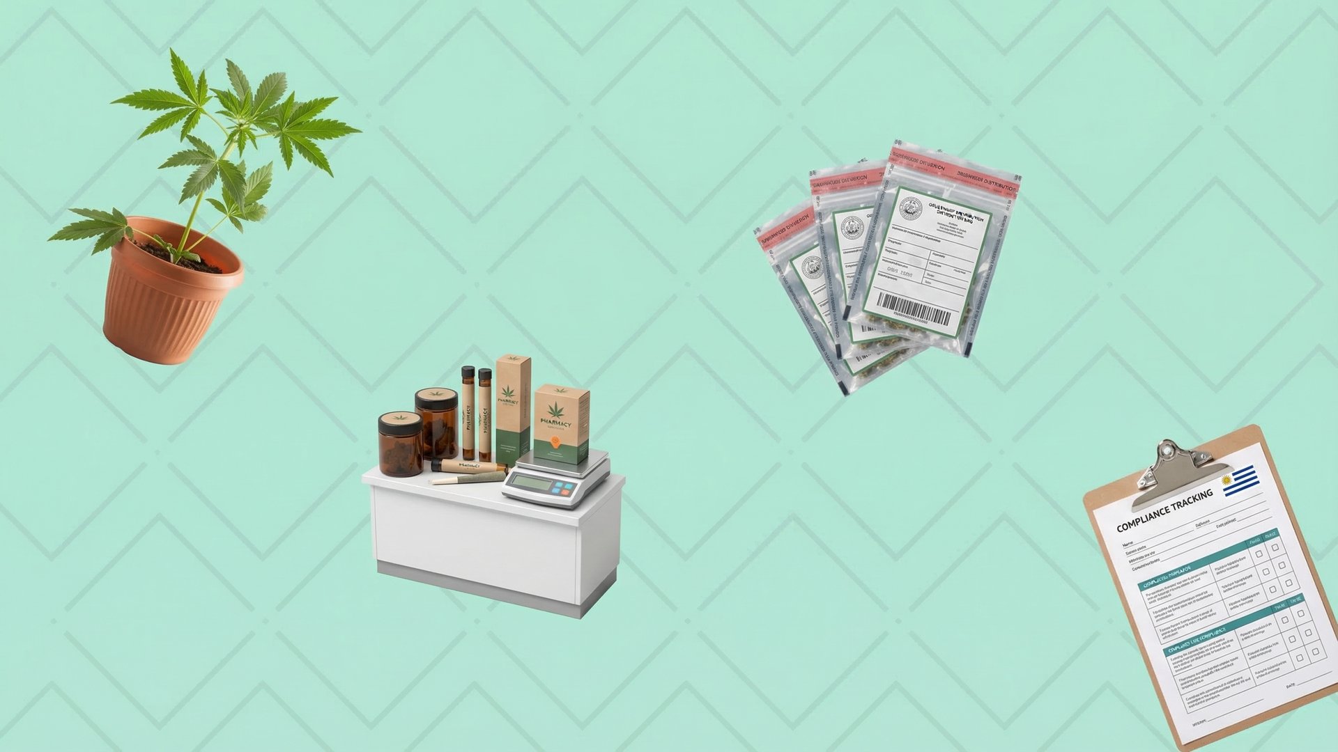 Licensed pharmacy in Uruguay dispensing legal cannabis under the IRCCA-regulated program in 2025