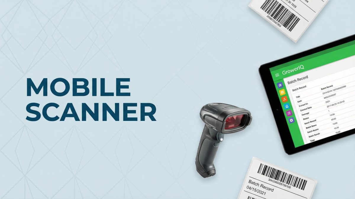 Cannabis mobile scanner app with barcode scanning and batch record tracking