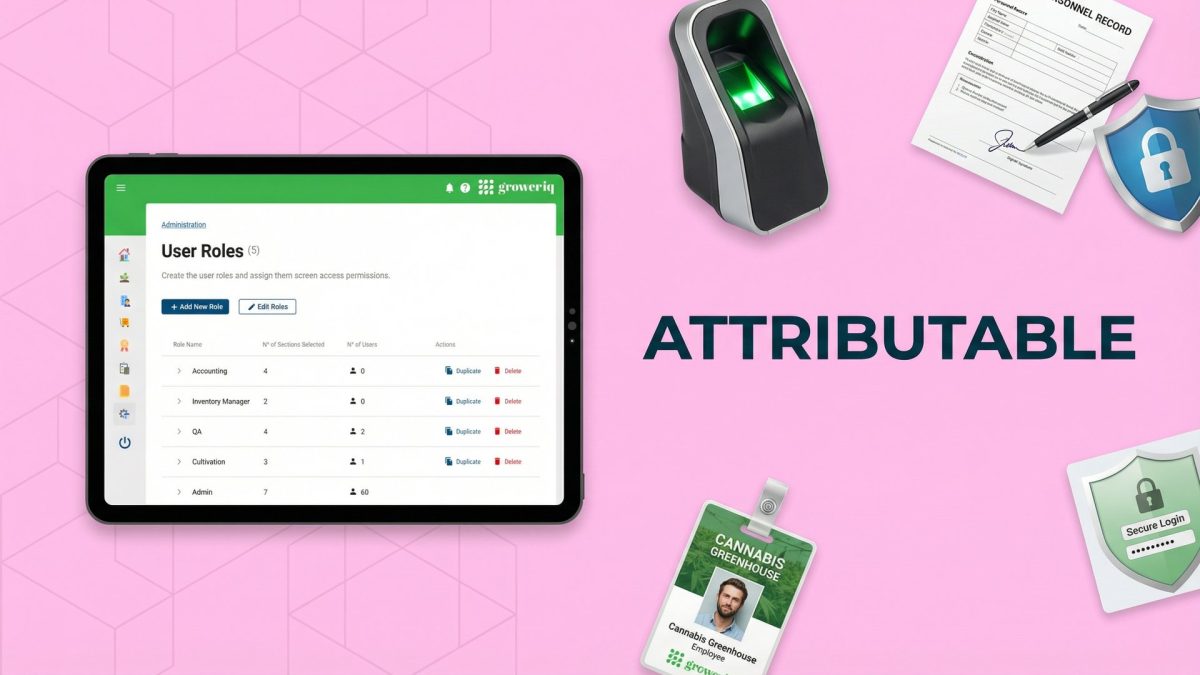 Attributable data integrity cannabis user tracking