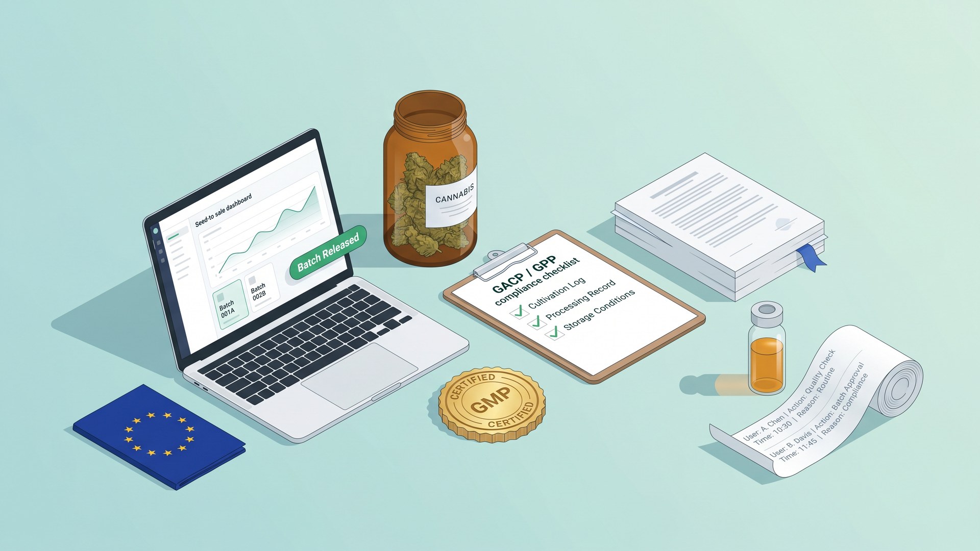 EU GMP, GACP & GPP cannabis compliance software by GrowerIQ