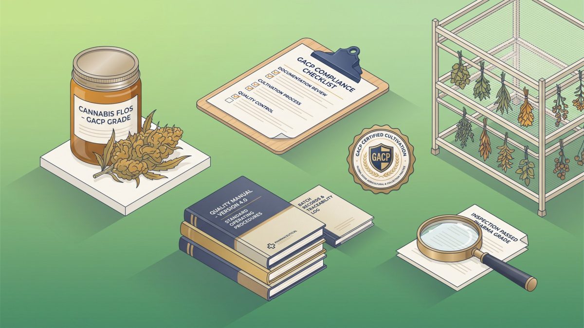 GACP certification documentation and traceability records for cannabis growers