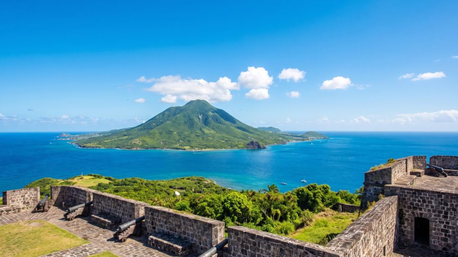 Saint Kitts and Nevis cannabis regulations: Brimstone Hill Fortress overlooking the Federation